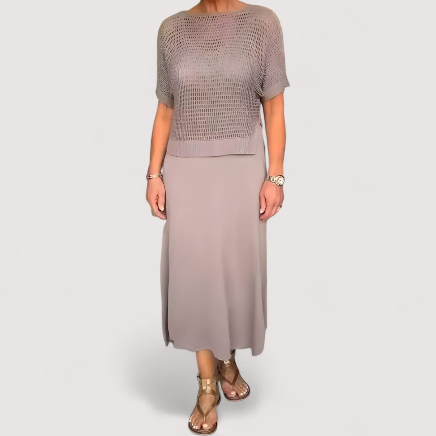 Claudia™ | Abito estivo con top in maglia