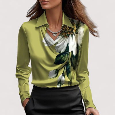 Charlotte™ | Blusa in satin con scollo a V