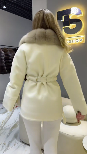 Alva | Cappotto Elegante con Collo in Pelliccia Sintetica di Lusso